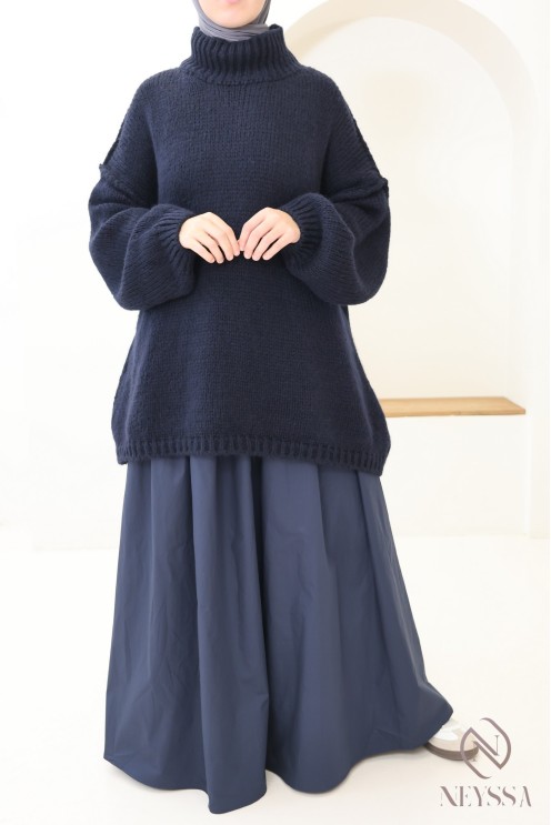 Jupe longue en coton coupe évasée  pour femme voilée