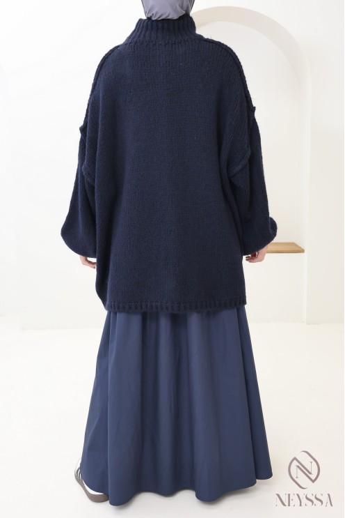 Jupe longue en coton coupe évasée  pour femme voilée