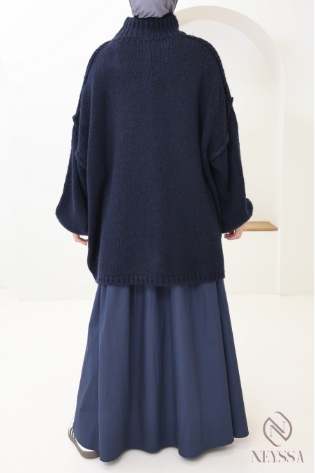 Jupe longue en coton coupe évasée  pour femme voilée