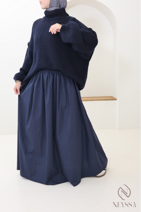 Jupe longue en coton coupe évasée  pour femme voilée