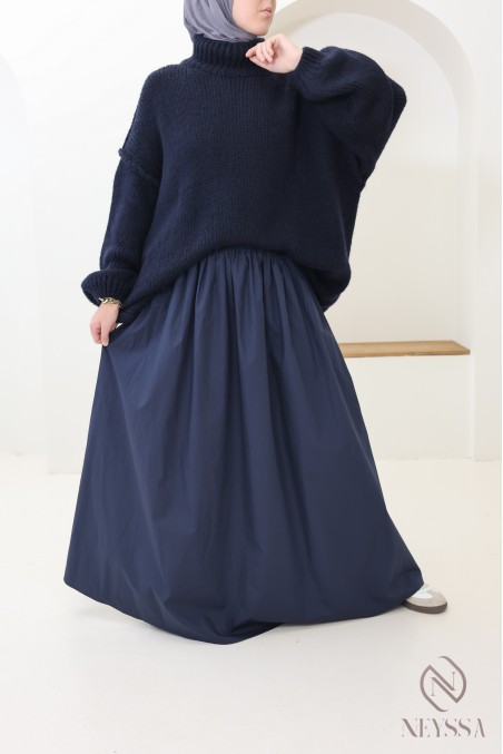 Long flared cotton skirt for women who wear hijabs