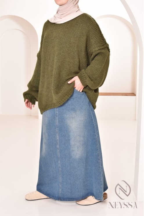 Bescheidener Oversize-Pullover für Damen aus Strick bey neyssa