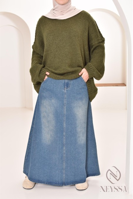 Bescheidener Oversize-Pullover für Damen aus Strick bey neyssa