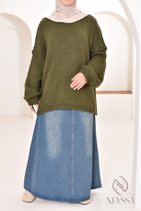 Bescheidener Oversize-Pullover für Damen aus Strick bey neyssa