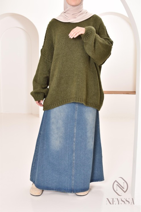 Bescheidener Oversize-Pullover für Damen aus Strick bey neyssa