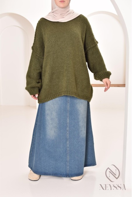 Bescheidener Oversize-Pullover für Damen aus Strick bey neyssa