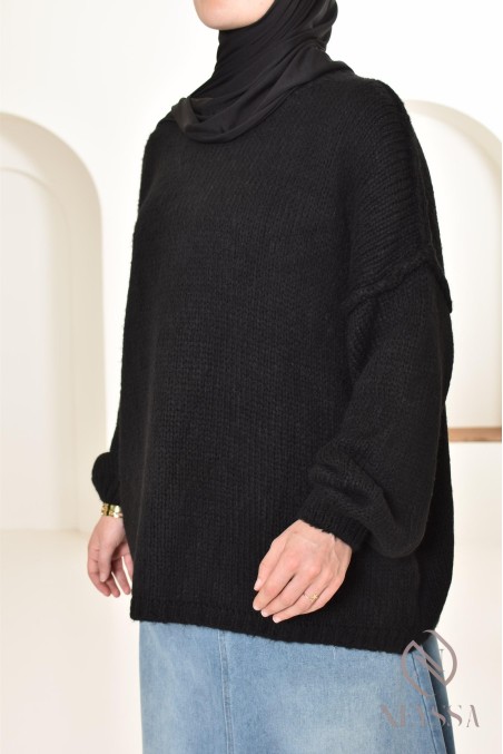 Bescheidener Oversize-Pullover für Damen aus Strick bey neyssa