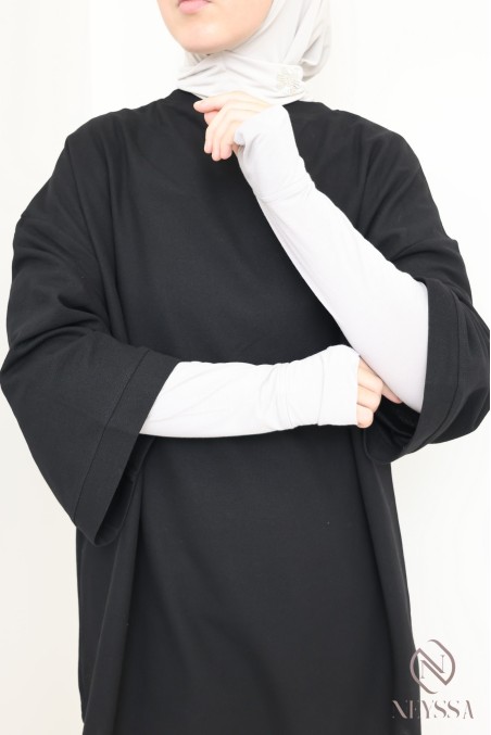 Manchettes mitaines en coton modal longue pour femme hijabi