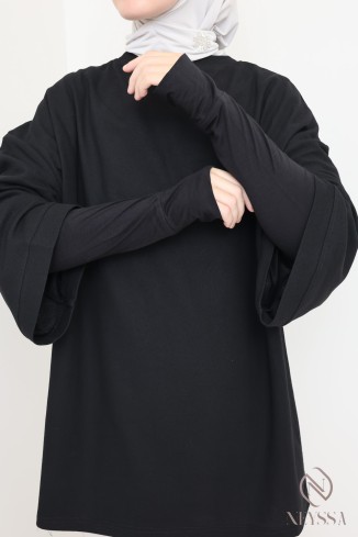 Lange fingerlose Stulpen aus Modal-Baumwolle für Hijab-Frauen 2