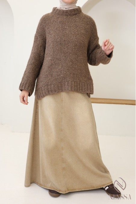 Oversize-Strickpullover aus Wollstoff, schön warm für den Winter