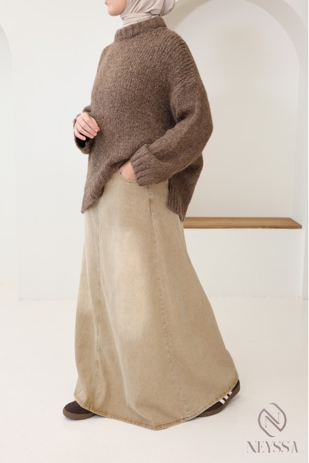 Oversize-Strickpullover aus Wollstoff, schön warm für den Winter