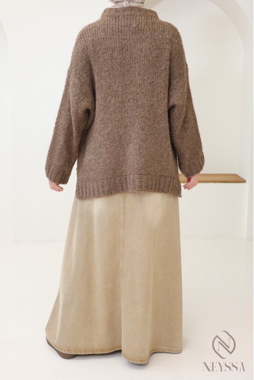 Oversized wool knit jumper, warm for winter