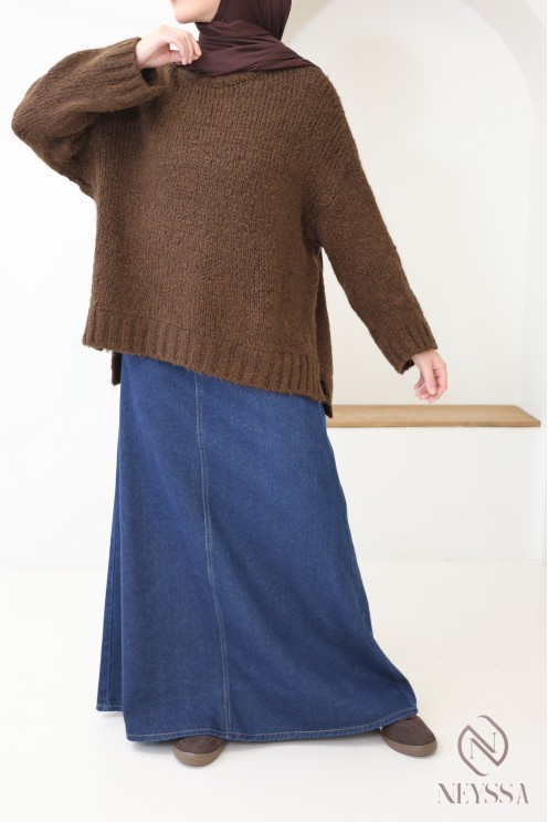 Oversized wool knit jumper, warm for winter