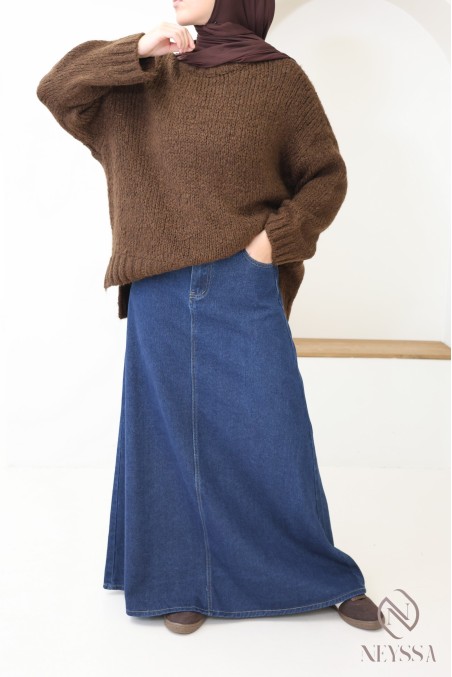 Pull en maille oversize tissu laine, bien chaud pour l'hiver