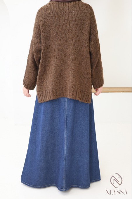 Oversized wool knit jumper, warm for winter