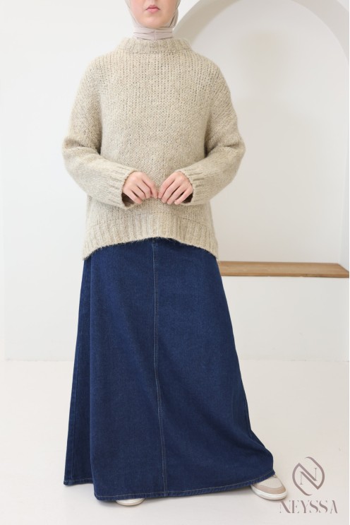 Oversized wool knit jumper, warm for winter