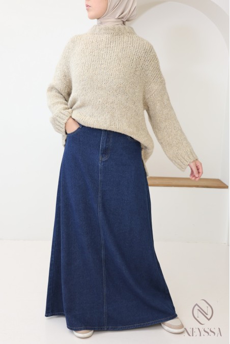 Pull en maille oversize tissu laine, bien chaud pour l'hiver