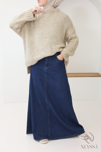 Pull en maille oversize tissu laine, bien chaud pour l'hiver