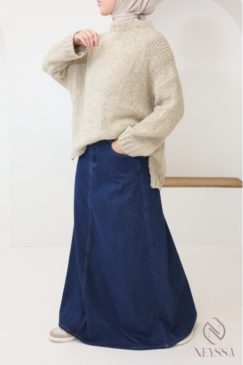 Oversized wool knit jumper, warm for winter
