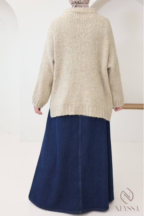 Oversize-Strickpullover aus Wollstoff, schön warm für den Winter