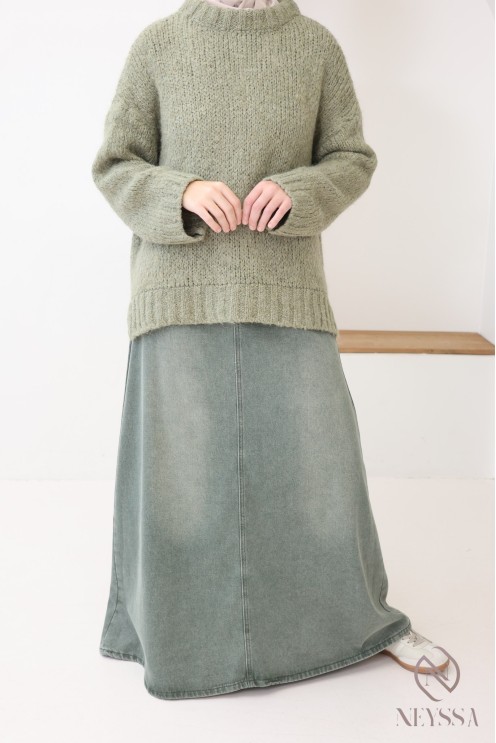 Oversized wool knit jumper, warm for winter