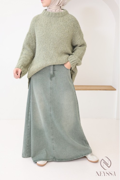 Oversized wool knit jumper, warm for winter