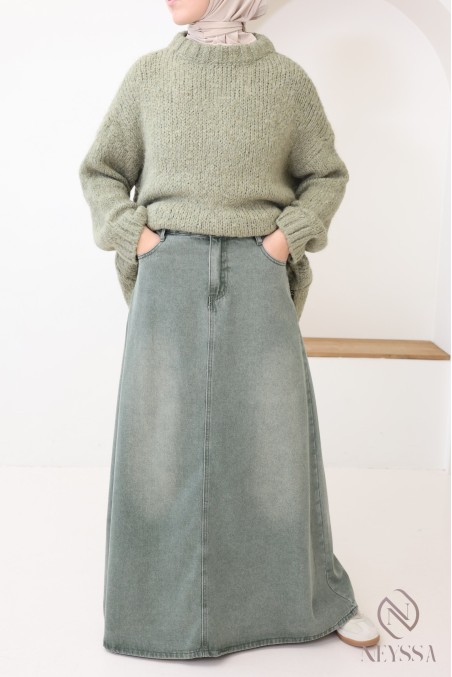 Oversized wool knit jumper, warm for winter