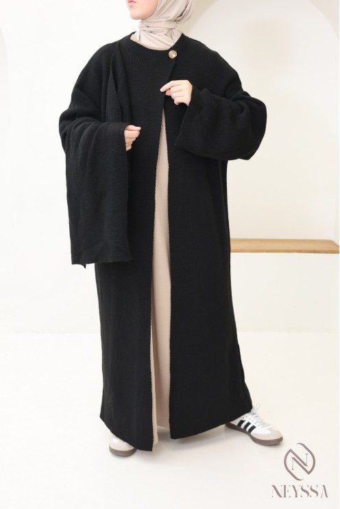 Gilet en maille avec cape intégrée, tenue modeste élégante