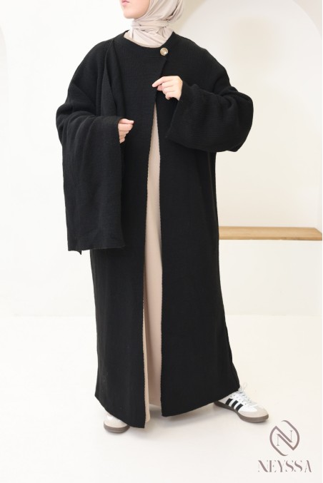 Gilet en maille avec cape intégrée, tenue modeste élégante