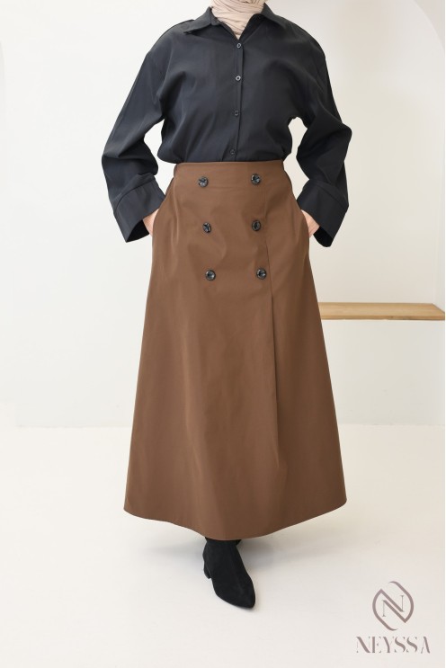 2-piece jacket + long skirt set for trendy hijabi women