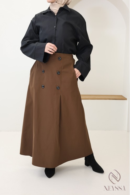 2-teiliges Set aus Jacke und langem Rock für modebewusste HijabiFrauen