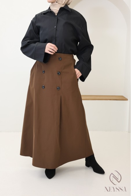 2-teiliges Set aus Jacke und langem Rock für modebewusste HijabiFrauen