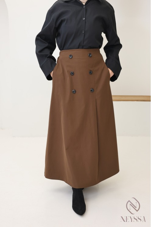 2-teiliges Set aus Jacke und langem Rock für modebewusste HijabiFrauen