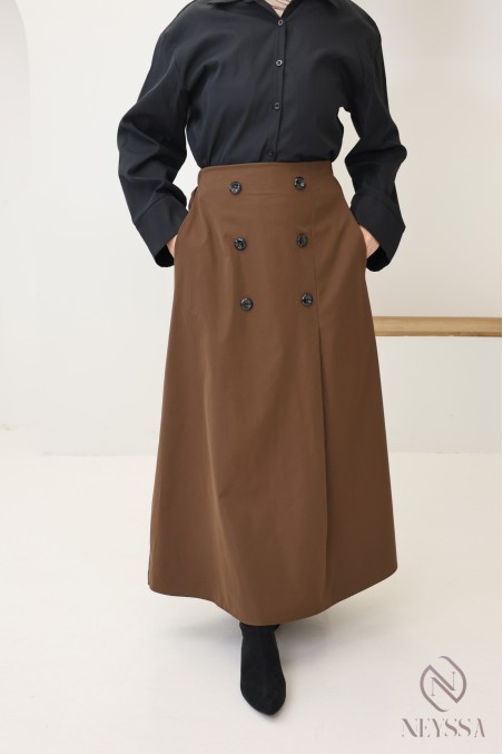 2-piece jacket + long skirt set for trendy hijabi women