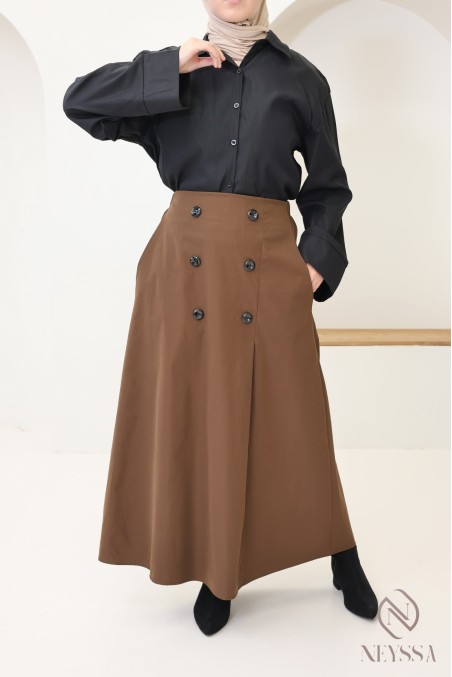 2-teiliges Set aus Jacke und langem Rock für modebewusste HijabiFrauen