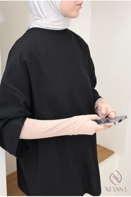 Lange fingerlose Stulpen aus Modal-Baumwolle für Hijab-Frauen