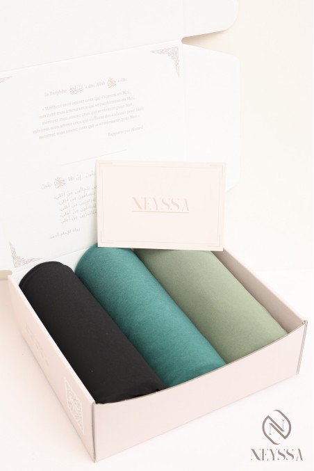 Box of 3 premium jersey hijabs for trendy hijabi women