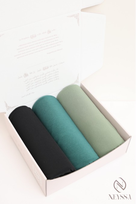 Box of 3 premium jersey hijabs for trendy hijabi women