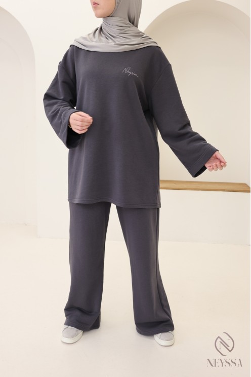 Lässiges Set aus T-Shirt und Hose, 100 % Baumwolle, Neyssa Création