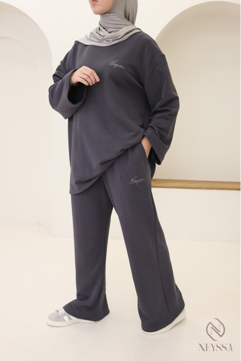 Lässiges Set aus T-Shirt und Hose, 100 % Baumwolle, Neyssa Création