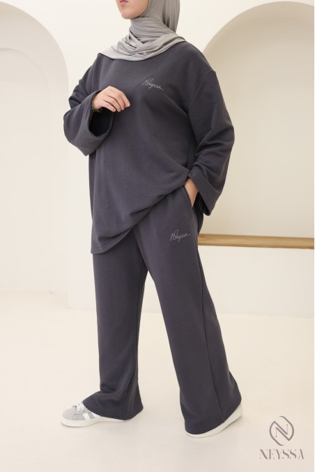 Lässiges Set aus T-Shirt und Hose, 100 % Baumwolle, Neyssa Création