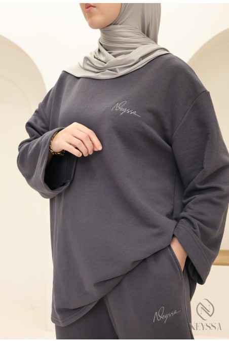 Lässiges Set aus T-Shirt und Hose, 100 % Baumwolle, Neyssa Création