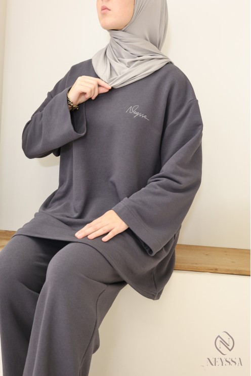 Lässiges Set aus T-Shirt und Hose, 100 % Baumwolle, Neyssa Création