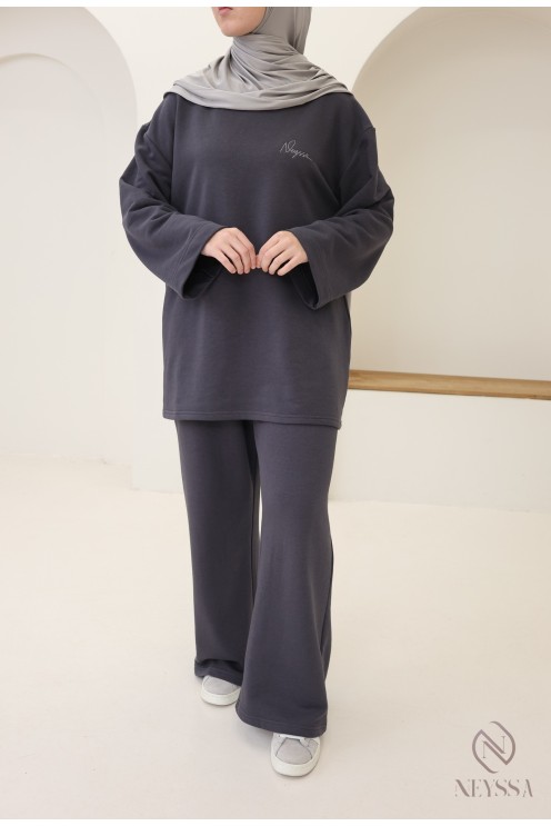 Ensemble casual t-shirt et pantalon, 100% coton, Neyssa Création