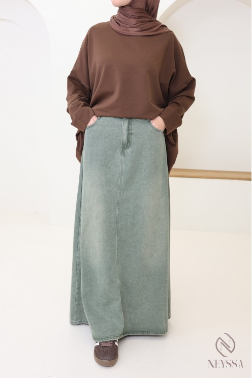 Oversize-Langarm-T-Shirt aus 100 % Baumwolle von Neyssa