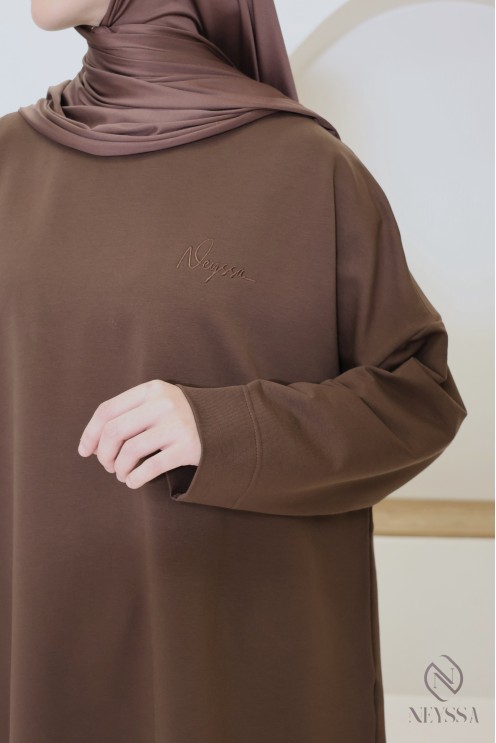 Oversize-Langarm-T-Shirt aus 100 % Baumwolle von Neyssa