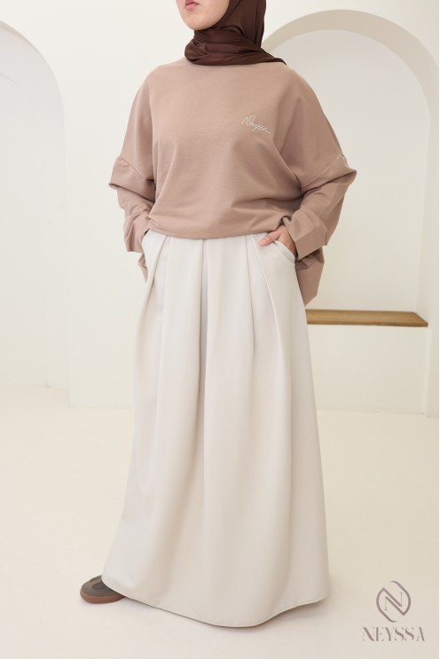 Women's 100% cotton long-sleeved T-shirt - Neyssa signature