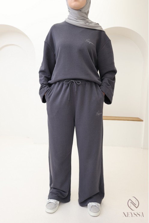 Ensemble casual t-shirt et pantalon, 100% coton, Neyssa Création