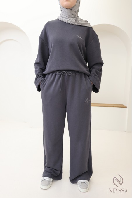 Lässiges Set aus T-Shirt und Hose, 100 % Baumwolle, Neyssa Création