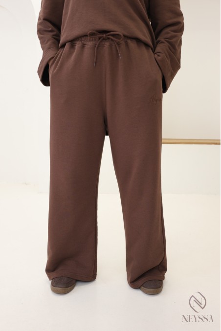 Ensemble 2 pièces pantalon + t-shirt manches longues femme hijabi